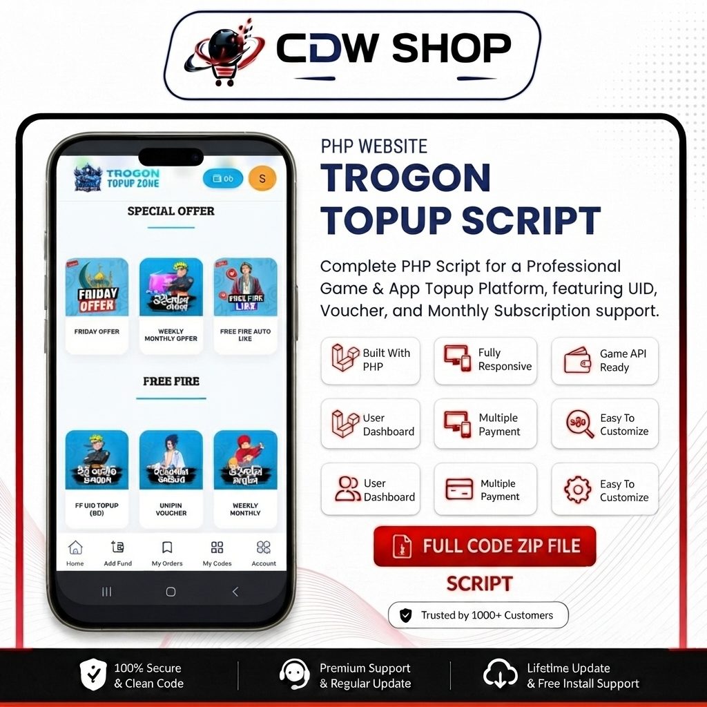 Trogon Topup – PHP Website Script